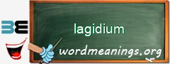 WordMeaning blackboard for lagidium